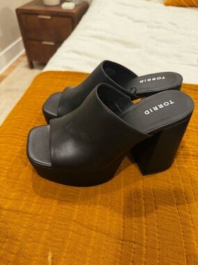 torrid Black Platform Mule Heels